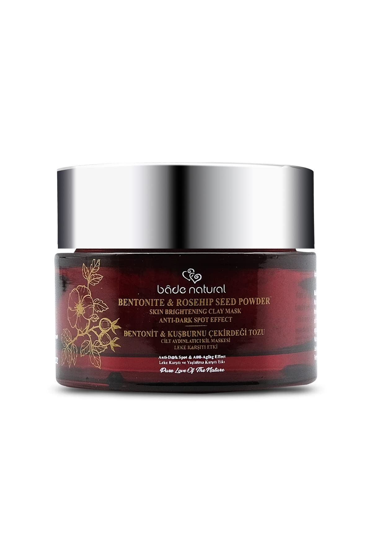 Bade Natural rosehip clay mask قناع الطين بزيت بذور العنب من بادي ناتشورال