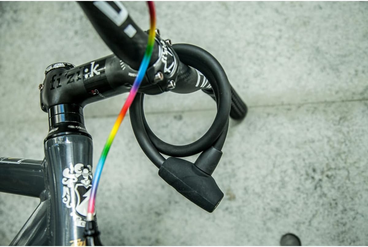 Ulac Bicycle Key Silicone Cable Lock S-2T Jazz Black