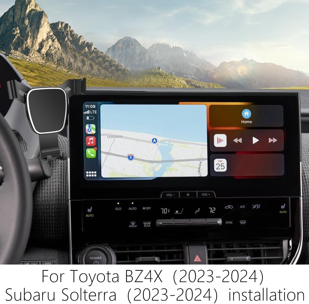 Car Phone Holder for Toyota BZ4X 2023 2024 2025, Subaru Solterra 2023 2024 2025 Auto Accessories Navigation Bracket Interior Decoration Mobile Cell Phone Mount case