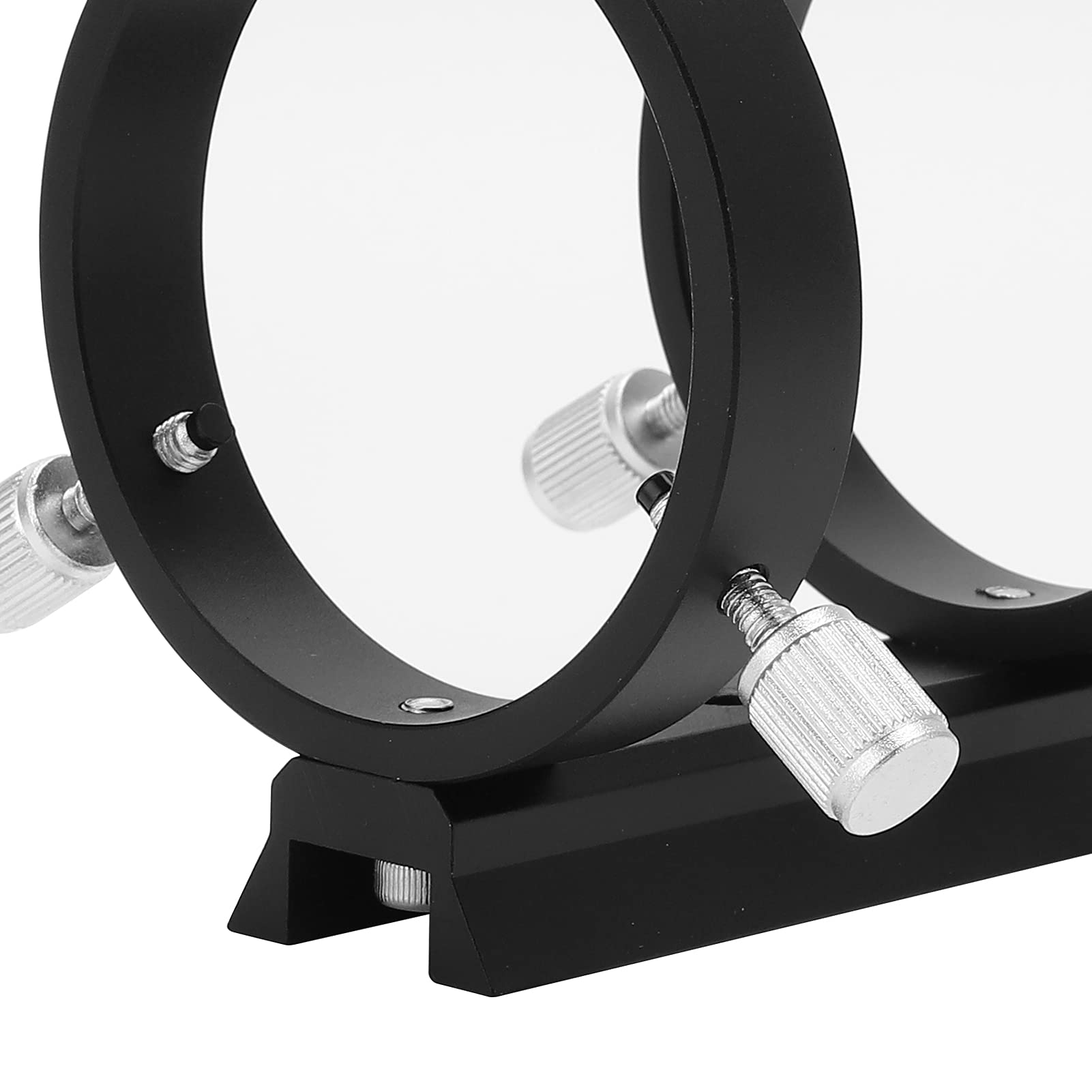 Buscador de telescopio Soporte de alcance, aleación de aluminio Soporte de anillo de montaje de alcance de guía con orificio estándar de 1/4 ", para telescopio astronómico de diámetro interior de 43 a