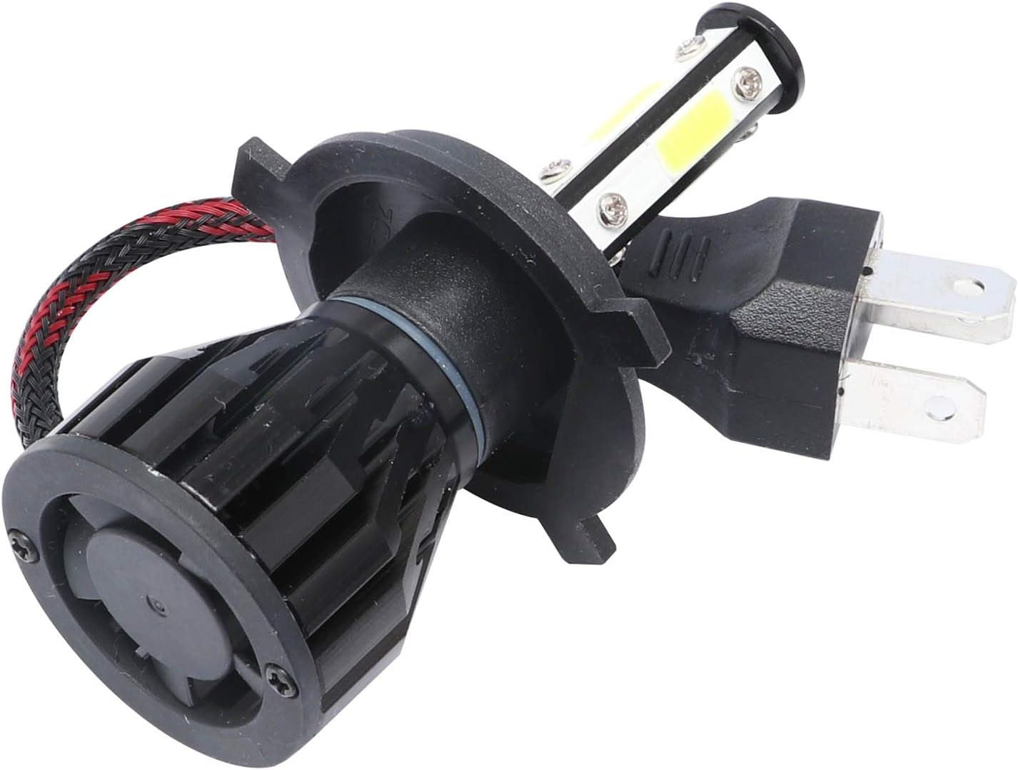 H4 LED Headlight Bulbs 4-Side Chips Hi/Low Conversion Kit 6000K Cool White 360 Degree Adjustable Beam 12000LM Super Bright, 5yr Warranty