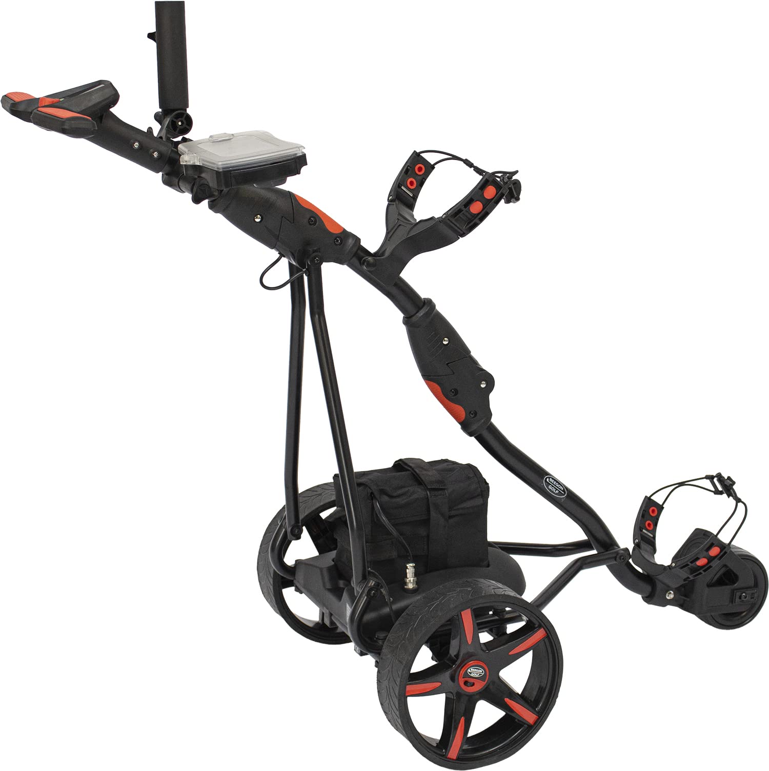 BeeGon Golf Elektro-Golftrolley GT-S500T Pro Black-Red mit 33Ah Blei-Batterie