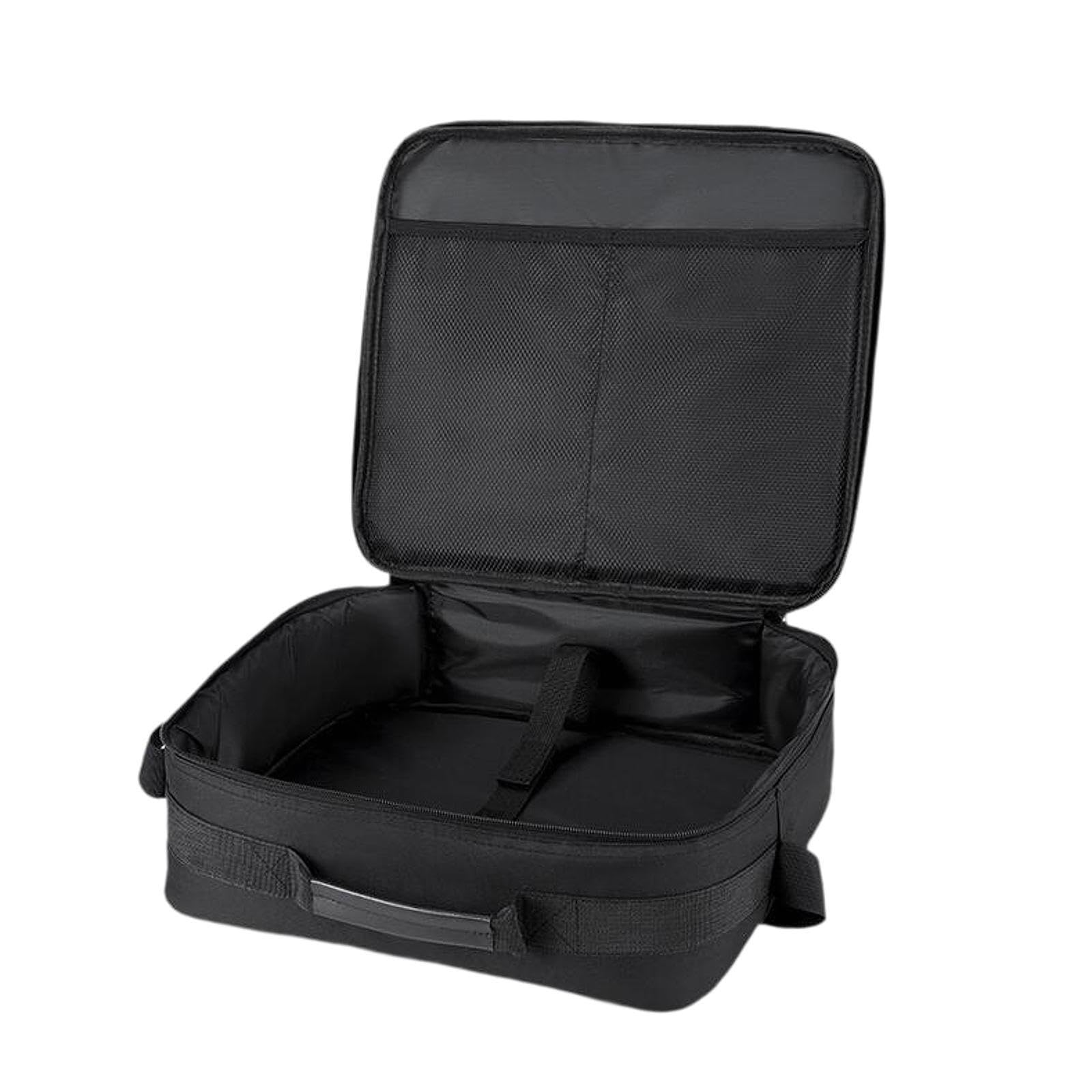 Borsa da viaggio versatile per proiettore con ampia capacità, tracolla ergonomica e multitasche in poliestere, custodia da viaggio portatile con multitasche, nera
