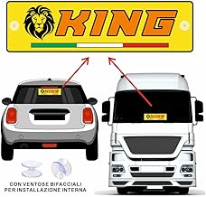 GFD Display Sign for Trucks and Cars with Photo, Name and Phrase, Rigid Aluminium and Suction Cup Fixing System - for Beautifying Car or Tir - Dimensions 36 x 11 cm, 48 x 11 cm or 20 x 40 cm (48 x 11