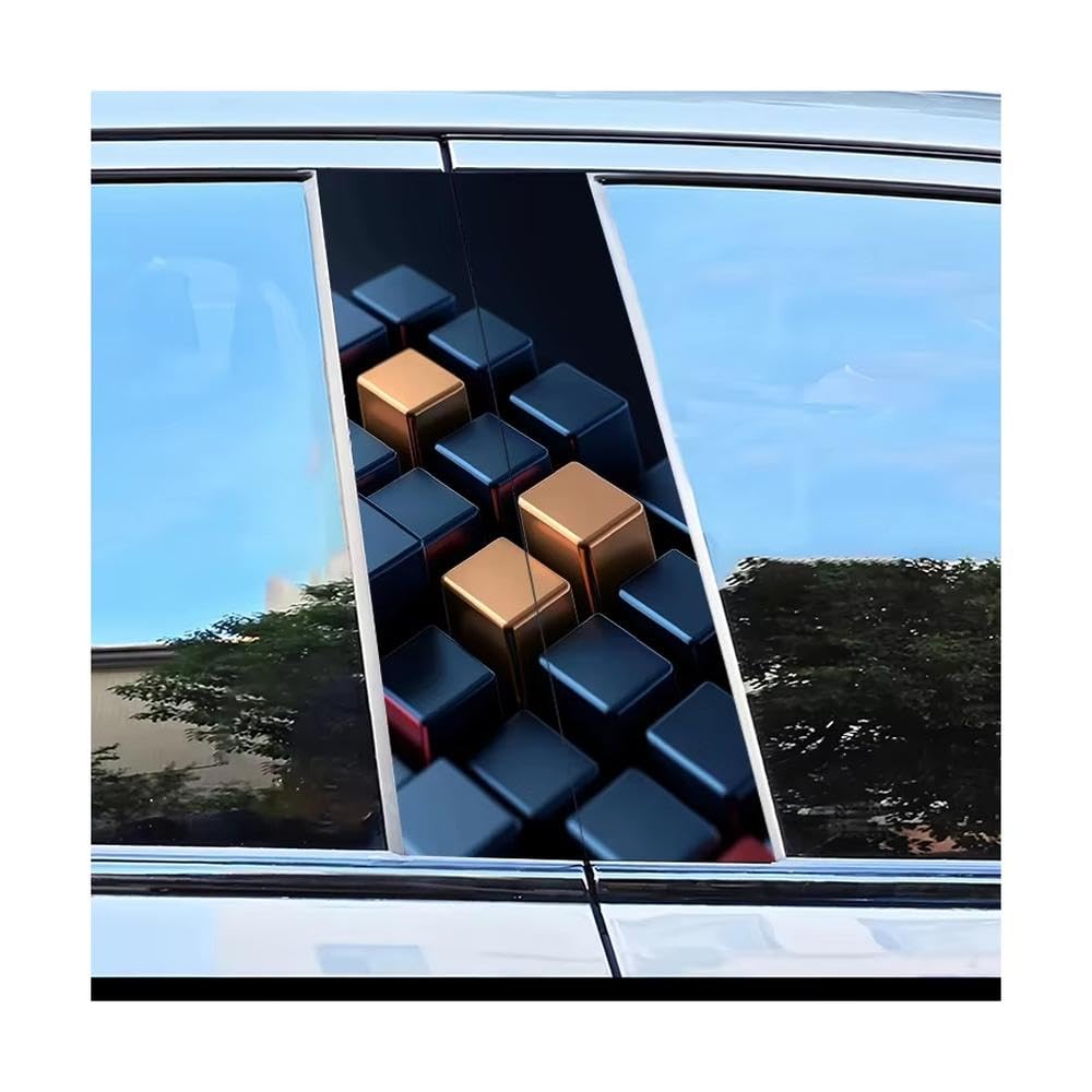 Auto Accessory 2 Car Center Stickers Cube B-Pillar Scratch Protection