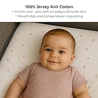 Vista 3 de Ely's & Co. Pack and Play - Juego de sábanas para cuna/mini-portátil, juego de 2 sábanas ajustables para patio de juegos compatibles con Graco Pack