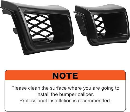 Vista 18 de ECOTRIC Juego de conductos de aire de pinza de parachoques compatible con Chevrolet Silverado 2003-2007, 1500 pares de fibra de carbono