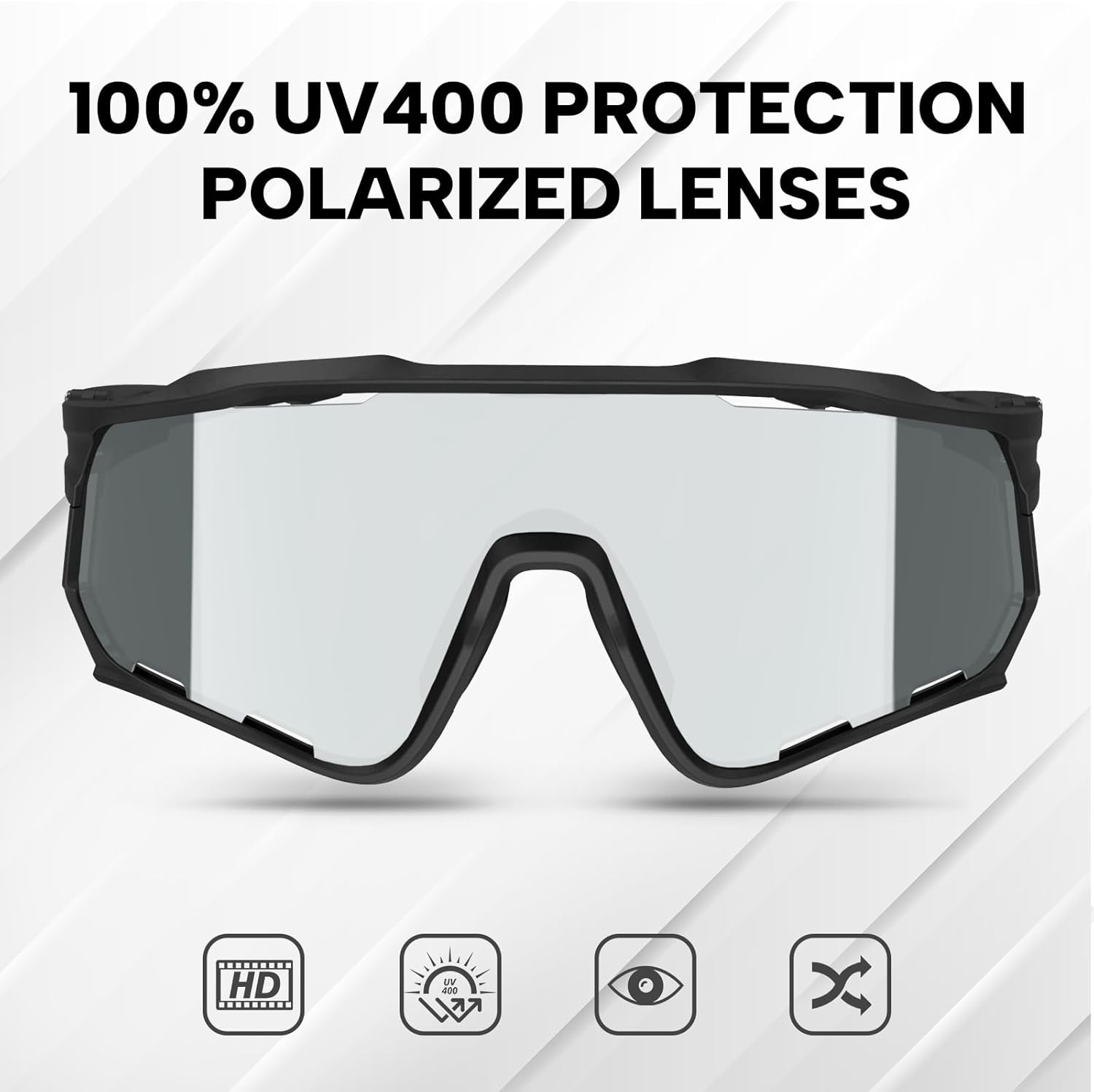 BUCKLOS Polarized Cycling Running Sunglasses for Men Women UV400 Protection,TR90 Sun Glasses for Bike Baseball Sports Safety - Image 2