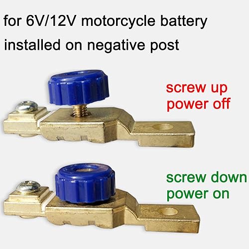 Miniatura 6 de ACBungji Interruptor de desconexión de batería Terminal negativo 6V 12V 24V Corte para motocicleta 80A, paquete de 2