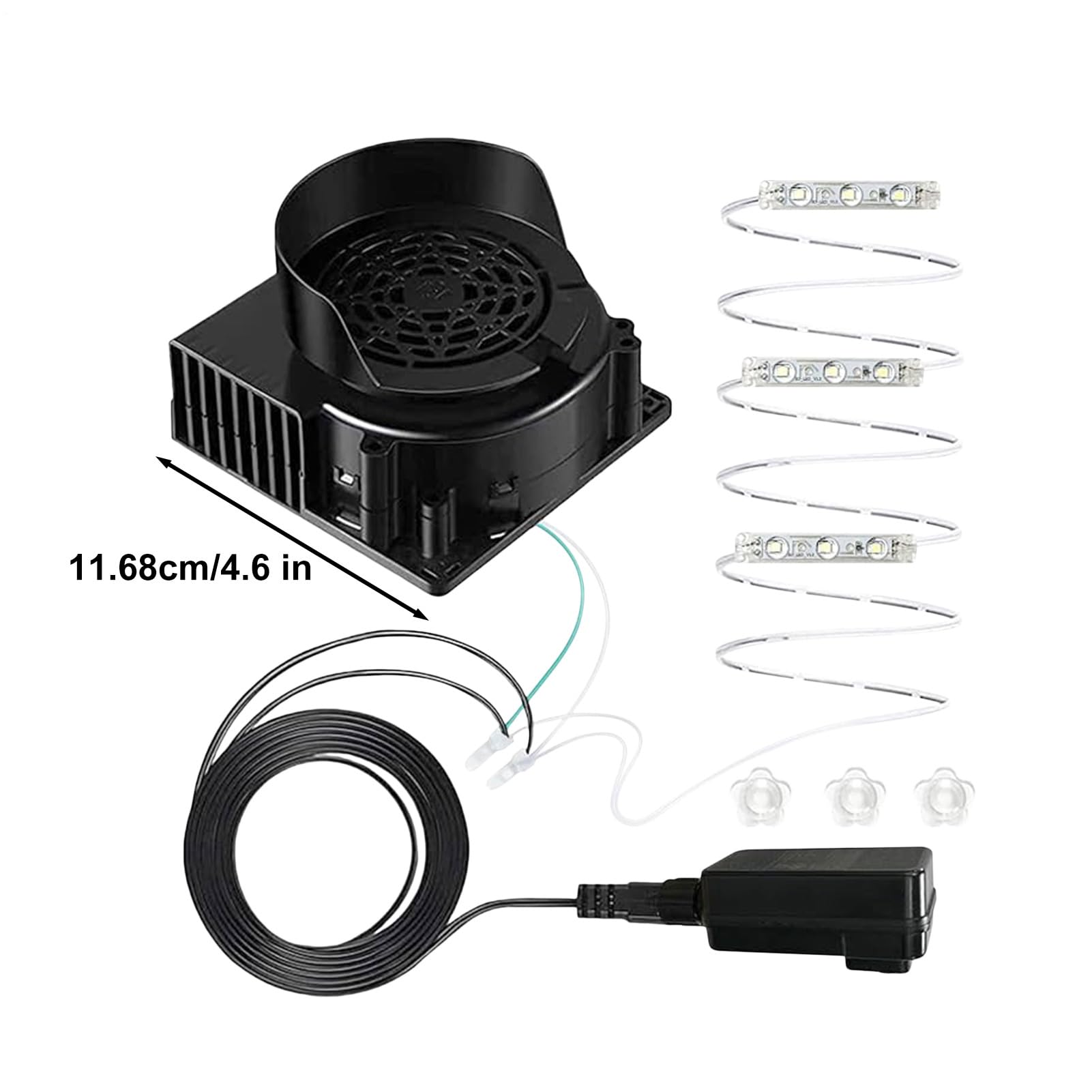 Générique Ventilatore di ricambio per articoli gonfiabili,Sostituzione soffiatore con 3 luci a LED | Forniture per feste di Natale Carnevale Halloween Decorazioni Da Giardino Spiaggia E Campeggio