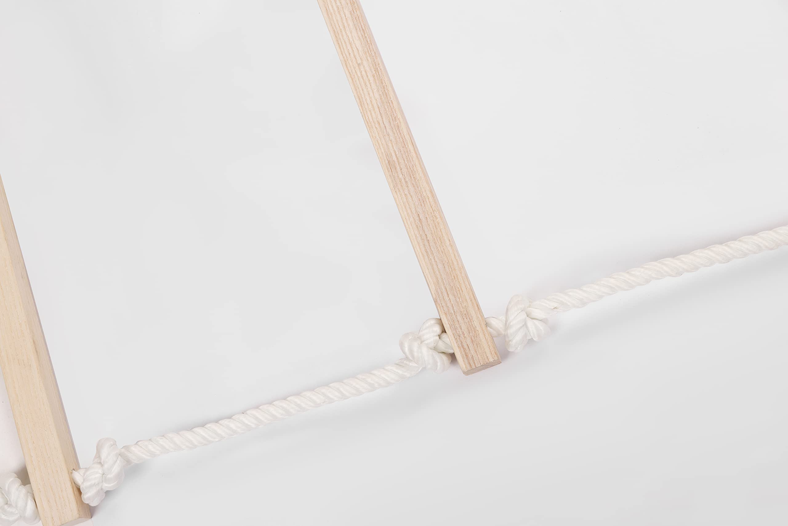 BOFFLE Rope Ladder for Kids | Climbing Ladder for Kids | Wooden Ladder for Kids for Physical Activity | Indoor Outdoor Games for Kids, Kid Ladder for 3 to 10 Years (White) - Image 4 thumbnail