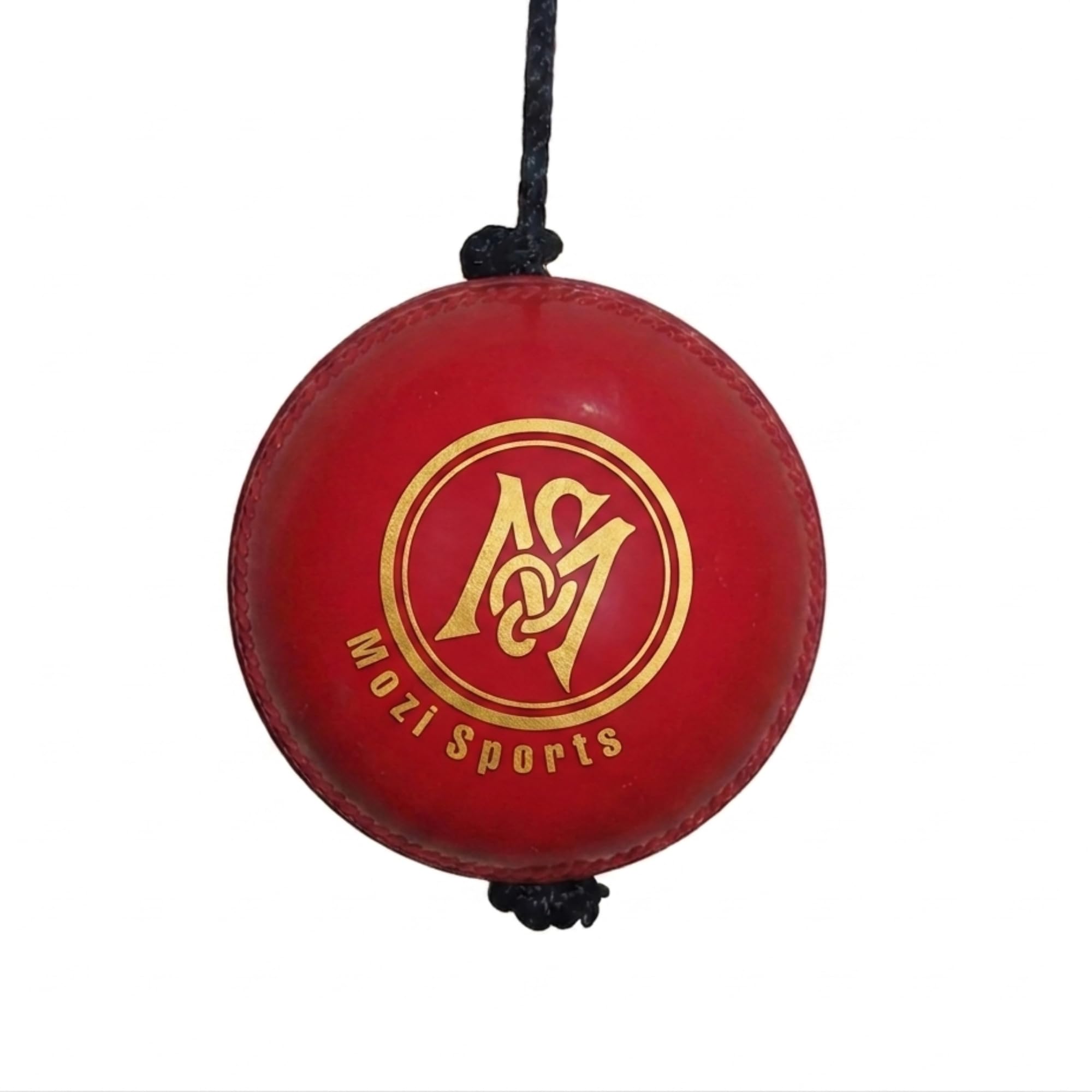 Mozi Sports String Hard Synthetic Cricket Balls – Develop Hand-Eye Coordination Hanging Ball for Practice Weight 156g (Red)
