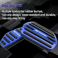 Vista 5 de XITER Juego de 2 fundas antideslizantes para pedal de acelerador de gas de aleación de aluminio sin perforación, para Nissan 2014-2026 Rogue, Azul