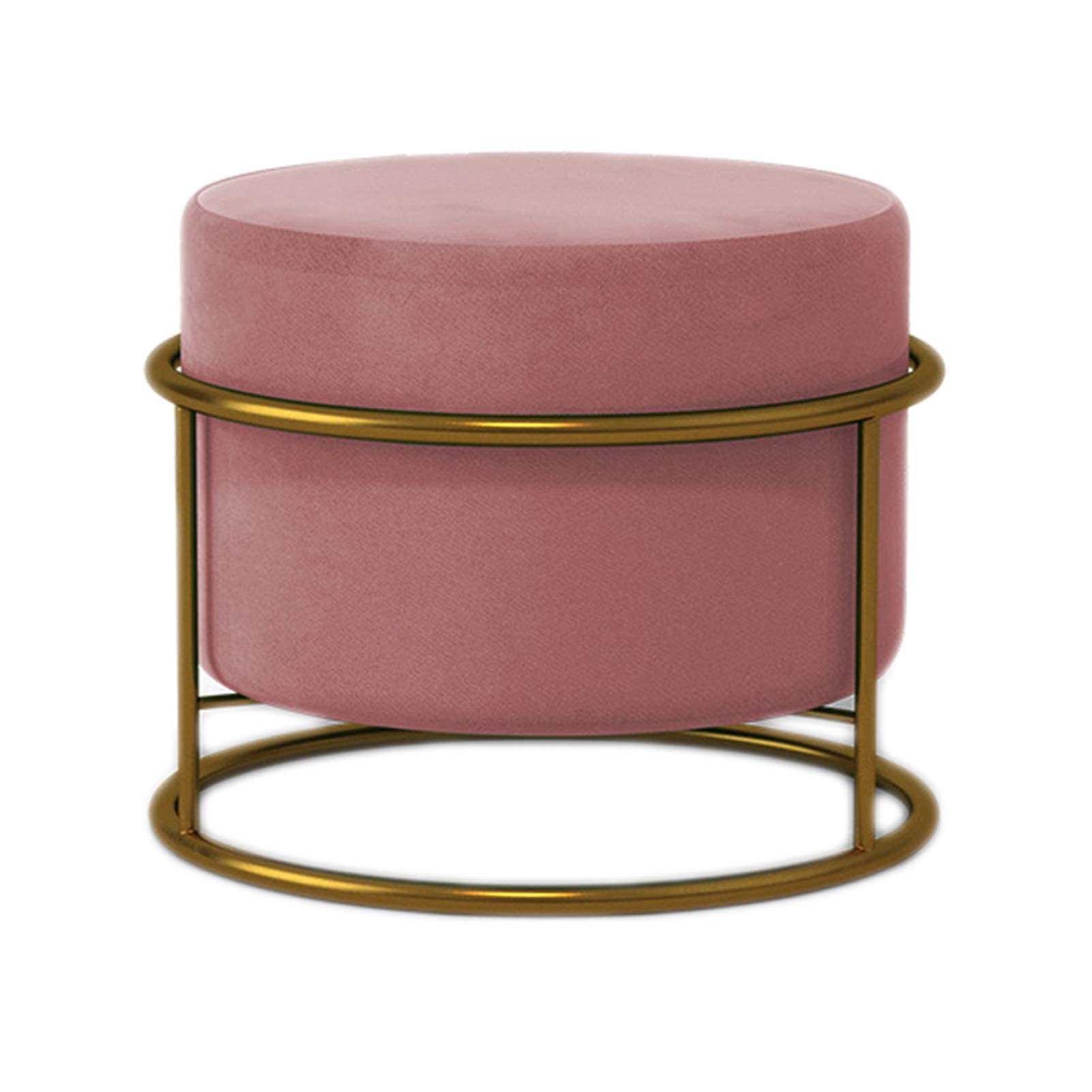 Tabouret à Langer en Flanelle Rose, Repose-Pieds de Salon Contre la Fatigue