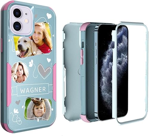 Vista 80 de Funda de teléfono con fotos personalizada para iPhone 11 Pro Max, diseño de collage de imágenes personalizadas, fundas personalizadas para impactos