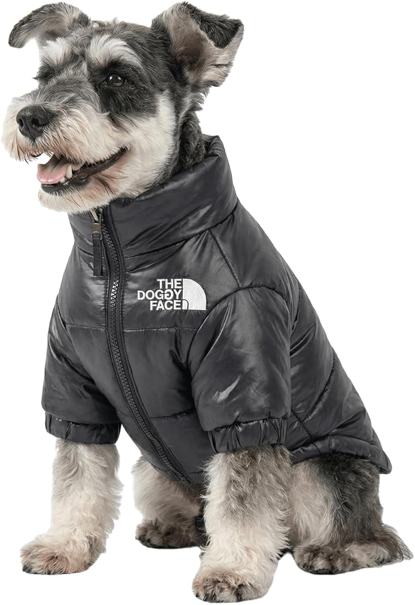 Pet Dog Warm Clothes Abrigos ligeros para cachorros Perros pequeños Chaqueta cálida para perros pequeños, negro
