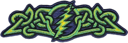Grateful Dead Slipknot con parche de perno iluminador, planchar o coser (5.25 x 1.75 pulgadas)