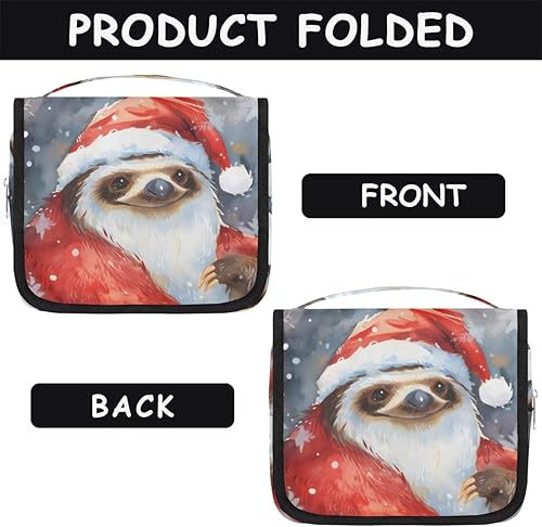 Miniatura 6 de Classic Winter Christmas Style Toiletry Bag for Women, Travel Makeup Organizer with Hanging Hook, Traveling Cosmetic Bags for Toiletries Accessories