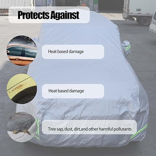 Miniatura 7 de Funda impermeable para automóvil para todo tipo de clima, compatible con Land Rover Defender 110 2020-2024, cubierta de protección exterior para