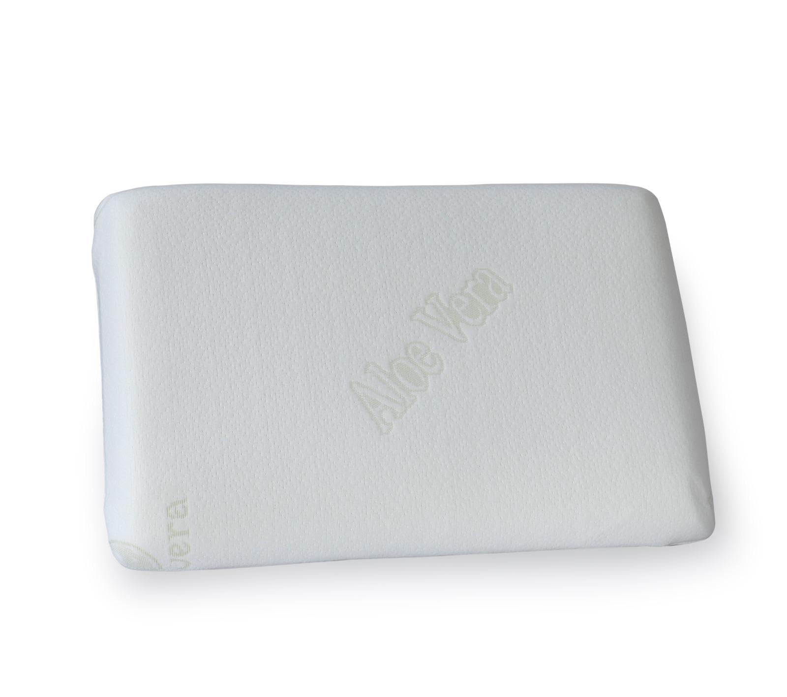 Arlinens White Aloe Vera Memory Foam Orthopedic Pillows Bamboo Pillow & Duck Feather Pillows (Aloe Vera Pillow (Pack Of 4)