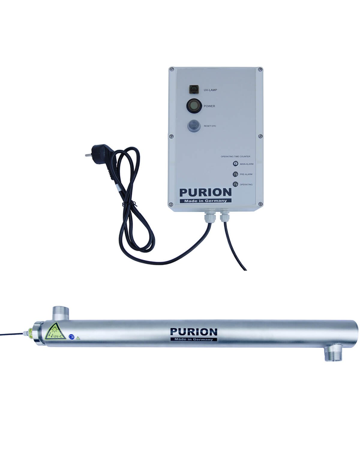 2501 Sistema UV de alta calidad para la limpieza de piscinas de agua clara Luz ultravioleta Acero inoxidable con monitorización de por vida