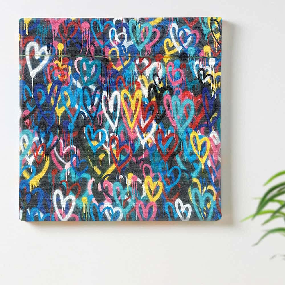 壁掛けアート　ハート15cm Amazon.co.jp: ハート ストリート アートパネル 15cm × 15cm Sサイズ