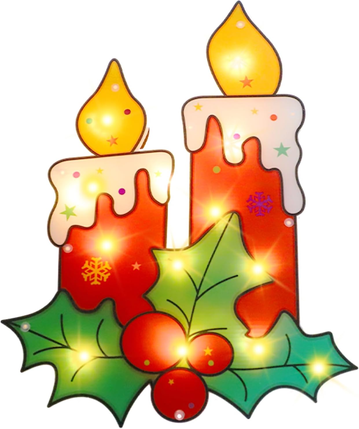 Roseeyo Lighted Christmas Window Decorations, 16.5" Light