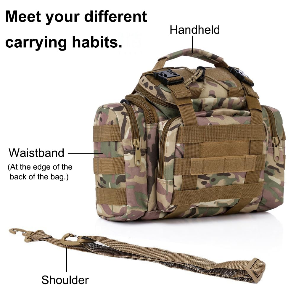 SEIWEI Heavy Duty isoliert Angeln Tasche: 900D Oxford wasserdicht, Multi-Taschen Lagerung für Outdoor-Fliege Karpfen Meer Angeln Zubehör, Ruten, Köder