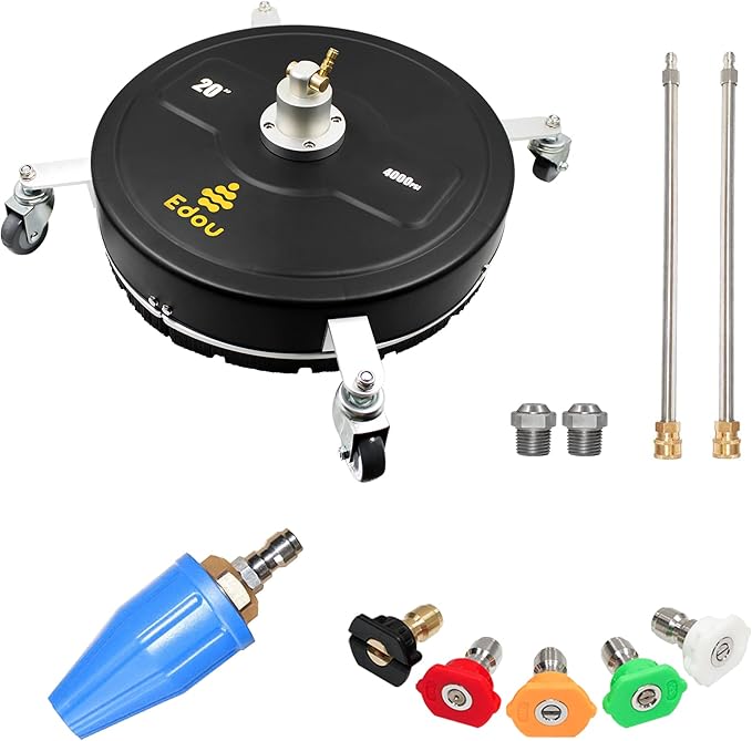 EDOU 20'' Pressure Washer Surface Cleaner with 2 Extension