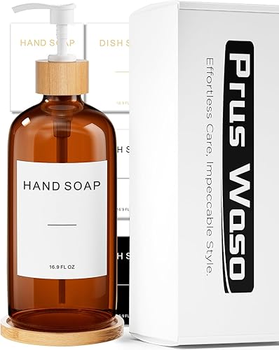 Vista 10 de Dispensador de Jabón Prus Waso Negro Mate, Dispensador de Jabón de Mano para Fregadero de Cocina, Dispensador de Jabón de Mano para Baño.