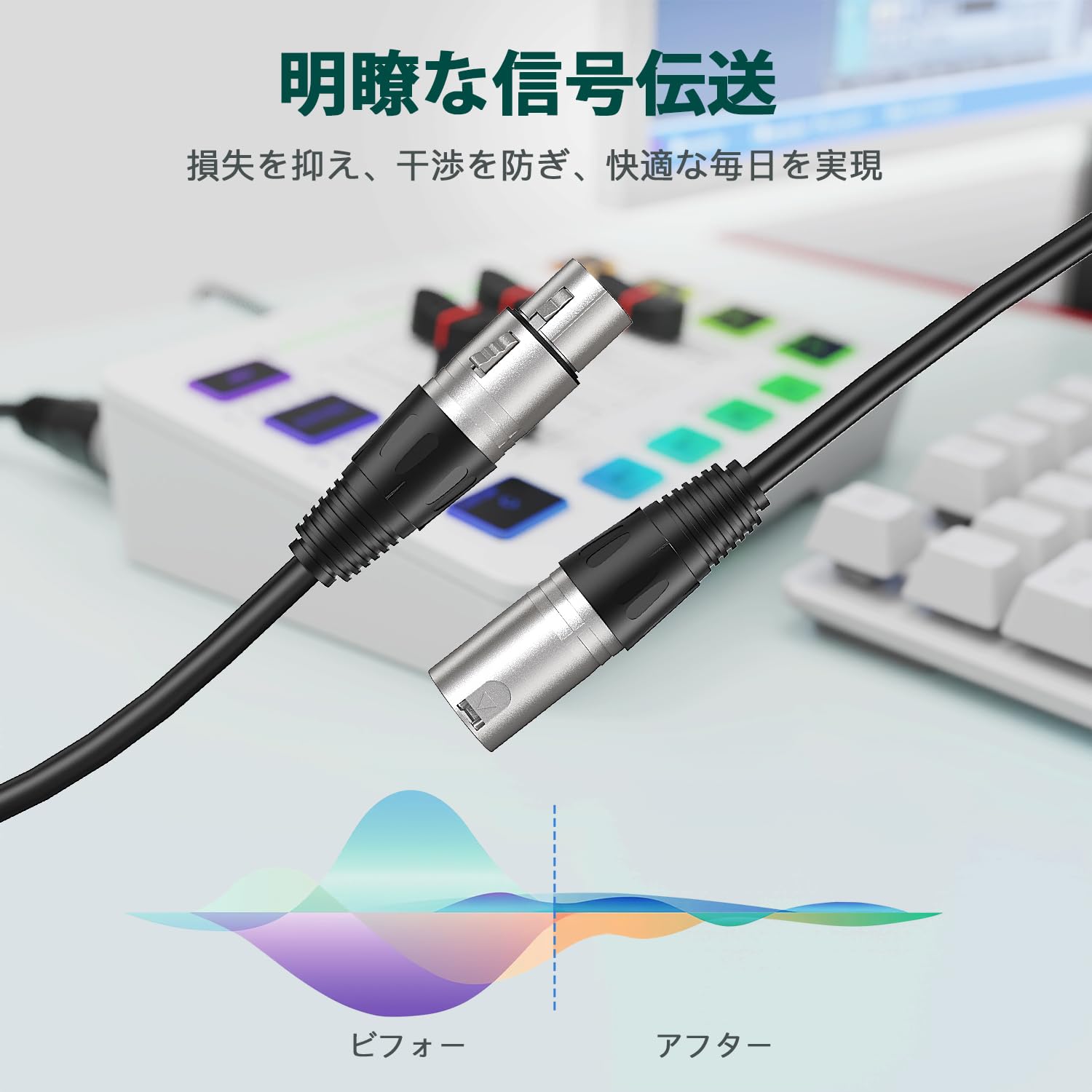 Amazon.co.jp: FIFINE XLR ケーブル 3m延長コード XLRマイク