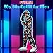 PWQMGY Retro 80s 90s Outfit for Men - 8-Piece Vintage 80s Halloween Costumes for Men-Tracksuit Set with Hip-Hop Accessories (Black, XL)