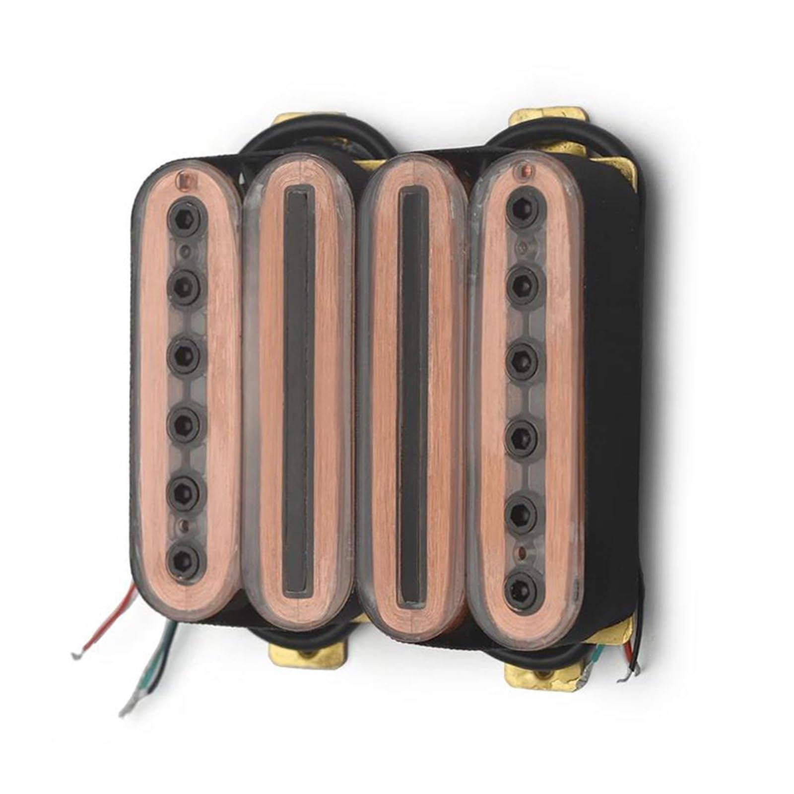E Gitarren Humbucker Mit Sechskantschraubenverstellung 4 Adriger Kabelsplitter Transparentes Design(N and b)