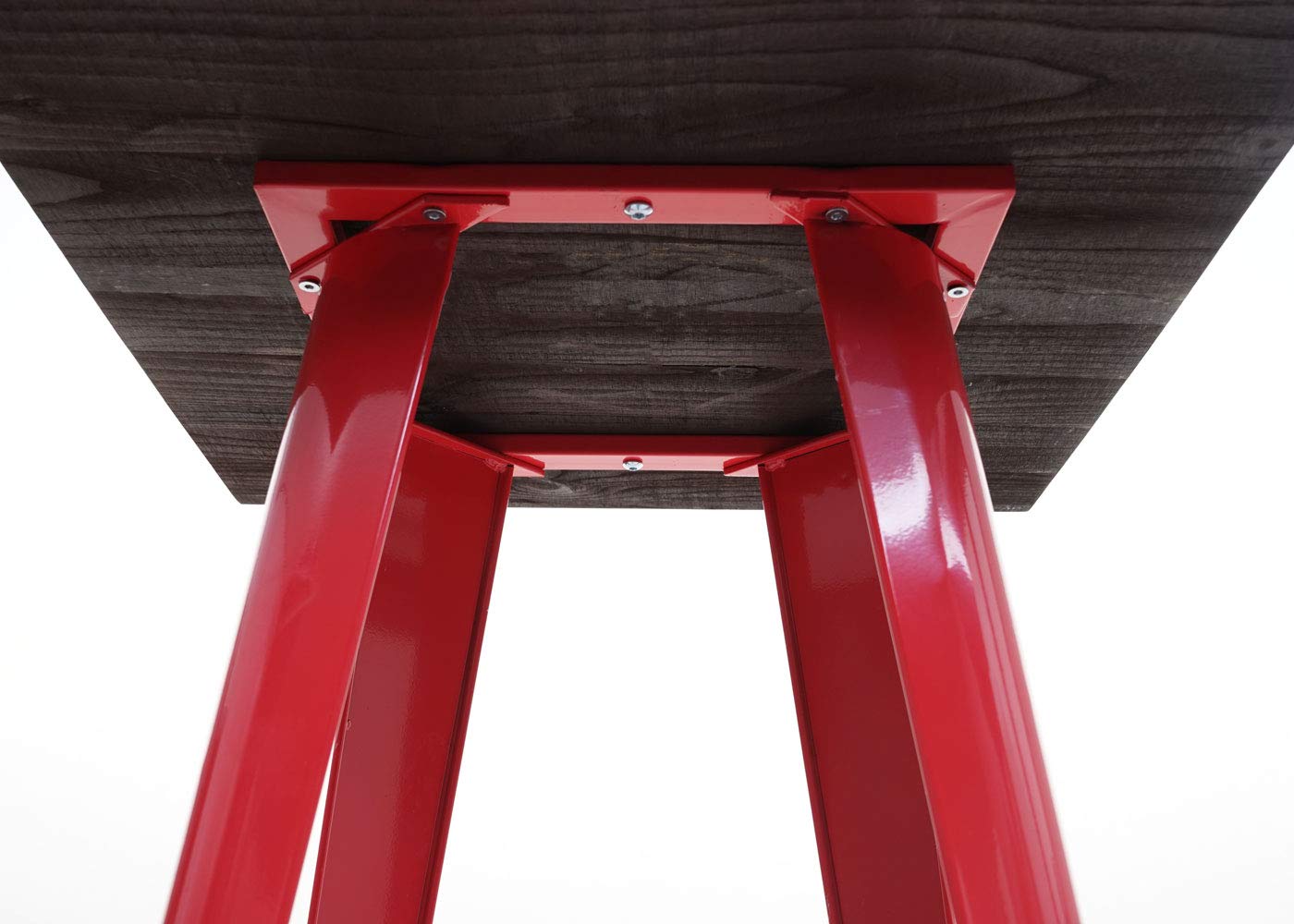 Mendler HWC-A73 - Mesa alta (madera, 107 x 60 x 60 cm), color rojo