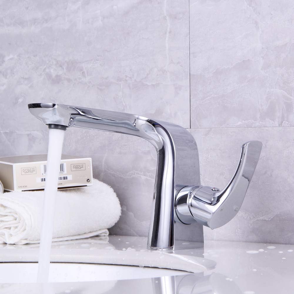 Holiday Deals ๐ kimzcn Low Lead Copper Gravity Casting Shell Bathroom Basin Faucet Single Handle One Hole Sink Faucet with cUPC Water Supply Lines Mixer Taps Vanity Sink Faucet Chrome D580021C Super Deal Product kimzcn Low Lead Copper Gravity Casting Shell Bathroom Basin Faucet Single Handle One Hole Sink Faucet with cUPC Water Supply Lines Mixer Taps Vanity Sink Faucet Chrome D580021C