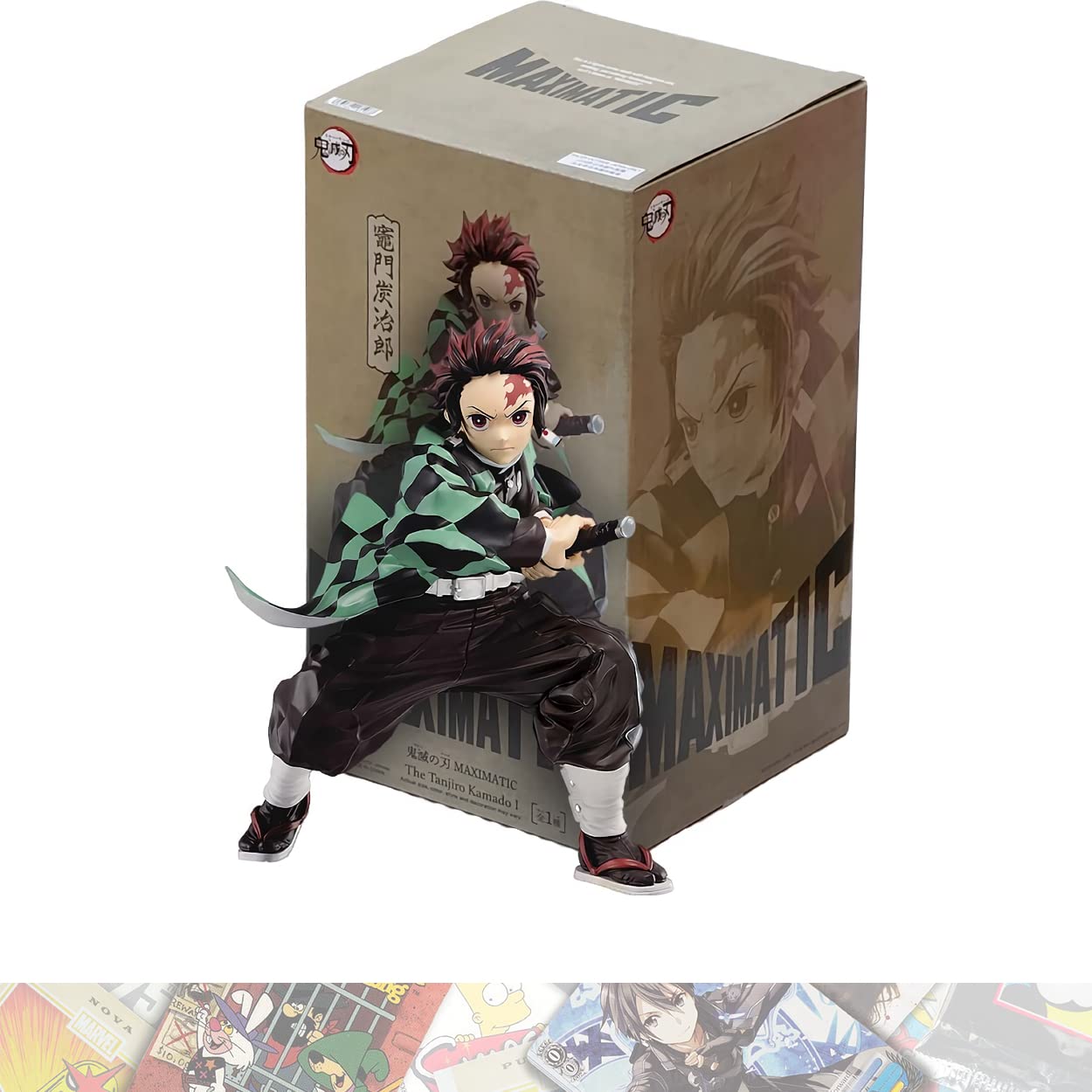 Tanjiro Kamado Statua Maximatic 18cm Con Cartolina Da Collezione A Tema Dragon Ball - Bundle Esclusivo Per Fan (18196)