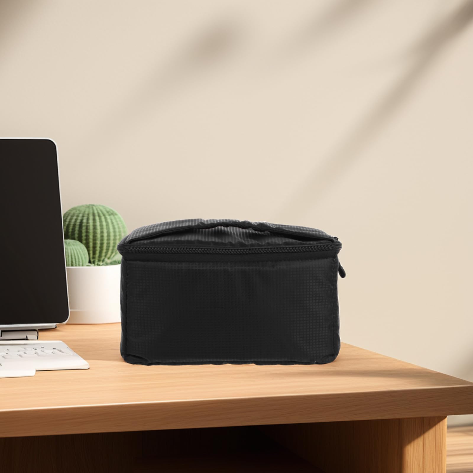 Alipis Bolsa para Cámara DSLR Negra Estuche Acolchado Cámara y Dos Lentes Inserto Portátil para Mochila Funda de Viaje Gran Capacidad de Almacenamiento