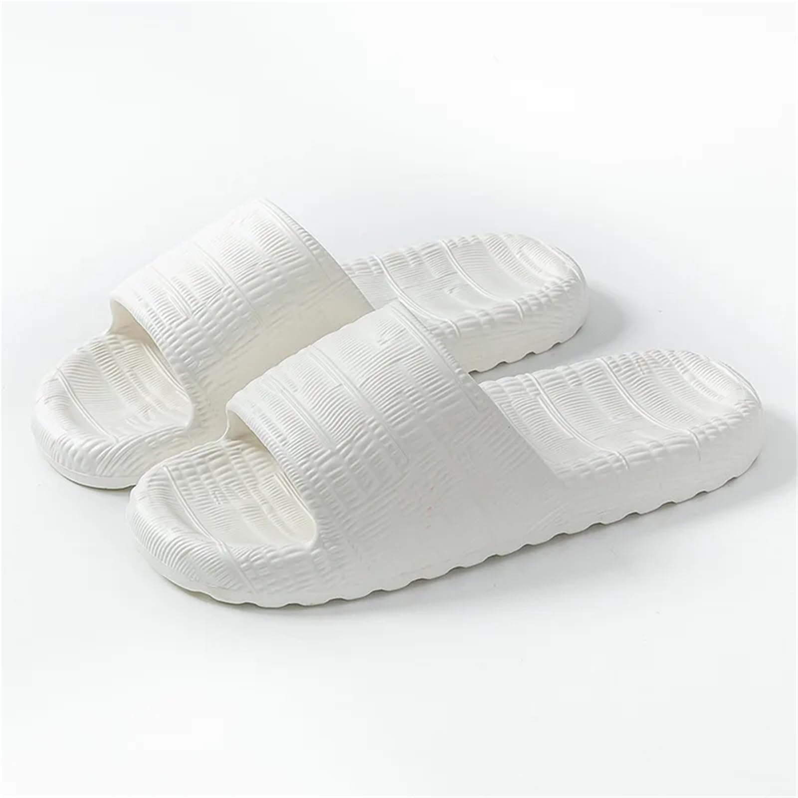 ERHTGUO EVA Platform Flip Flops, Thick Sole Beach Slides For Outdoor Wear, Non-Slip Comfortable Indoor/Outdoor Sandals(WHITE,42-43)