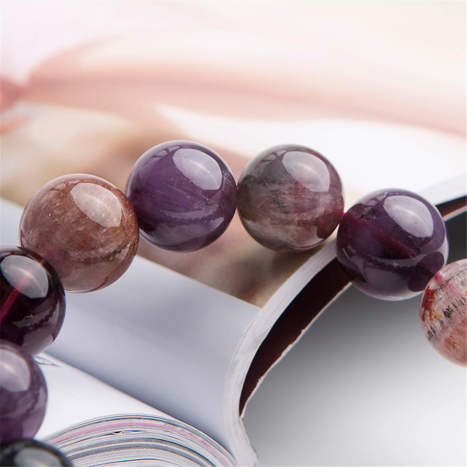 14mm Natural Colorful Auralite 23 Crystal Canada Canada Round Beads Women Men Bracelet AAAA - Image 4