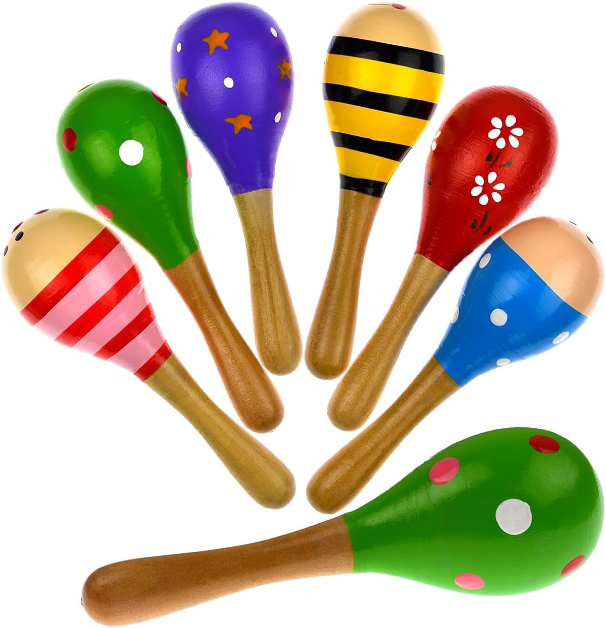 Dazzling Toys Maracas for Kids 6 Fiesta Party Decoration