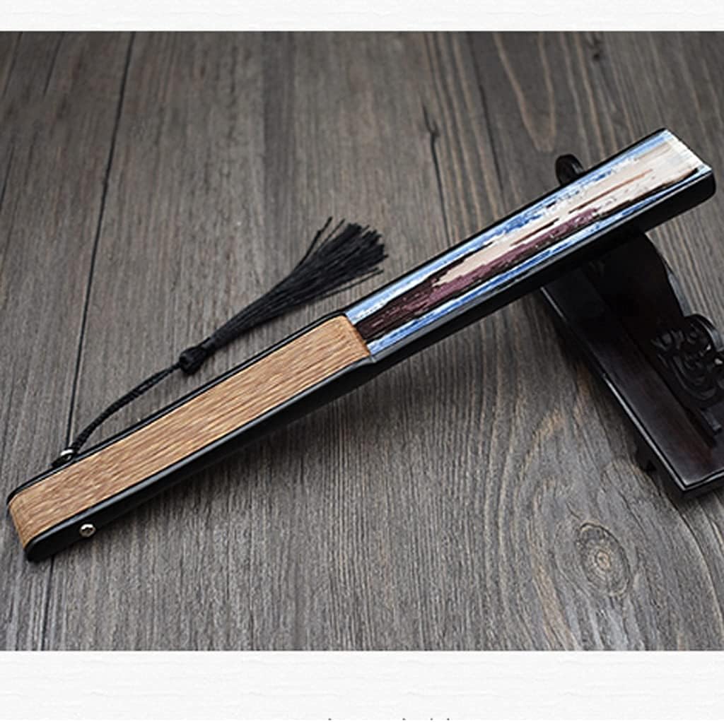 Japanese-Style Folding Fan, Cloth + Bamboo Folding Fan, Japanese-Style Decorative Item, Gift for Men and Women Home Ceremonial Decorative Folding Fan (Color: E)