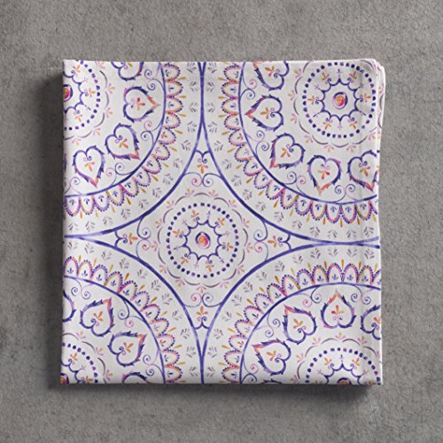 Maison D' Hermine Napkin 100% Cotton Set Of 4 Decorative Washable Table Cloth Napkins For Gifts, Dining, Home, Wedding, Banquet, Buffet, Mandala - Spring/Summer (20”X20”) #TOP4