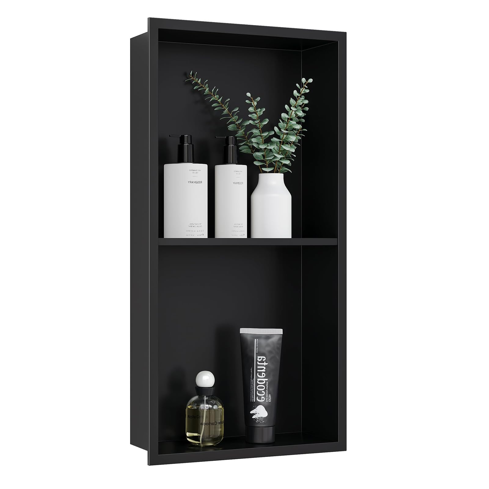 Niche de douche en acier inoxydable pour organiser le savon et les soins de toilette