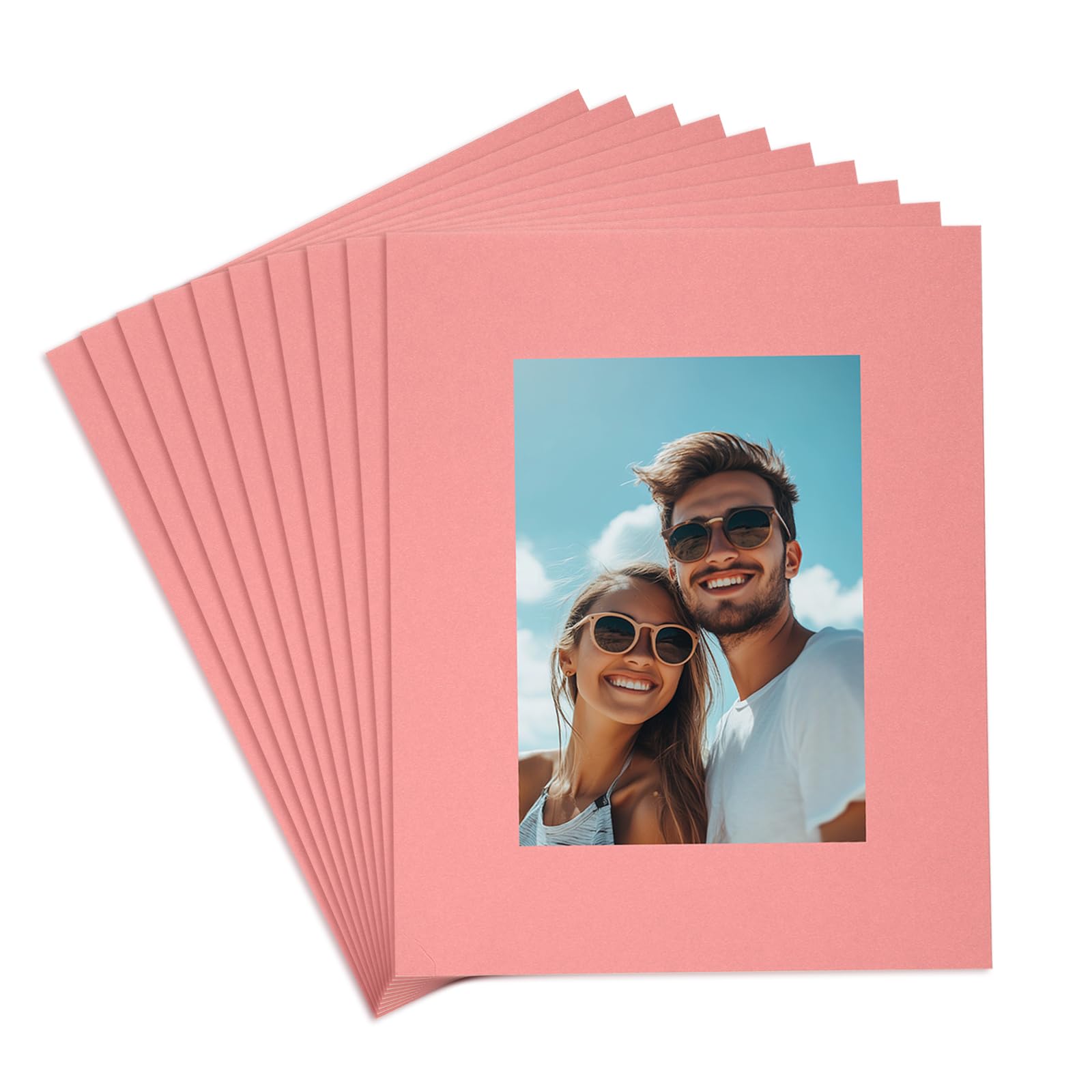 Tapis photo 20x25 pour image 12x17 rose passe-partout avec dos rigide lot de 25