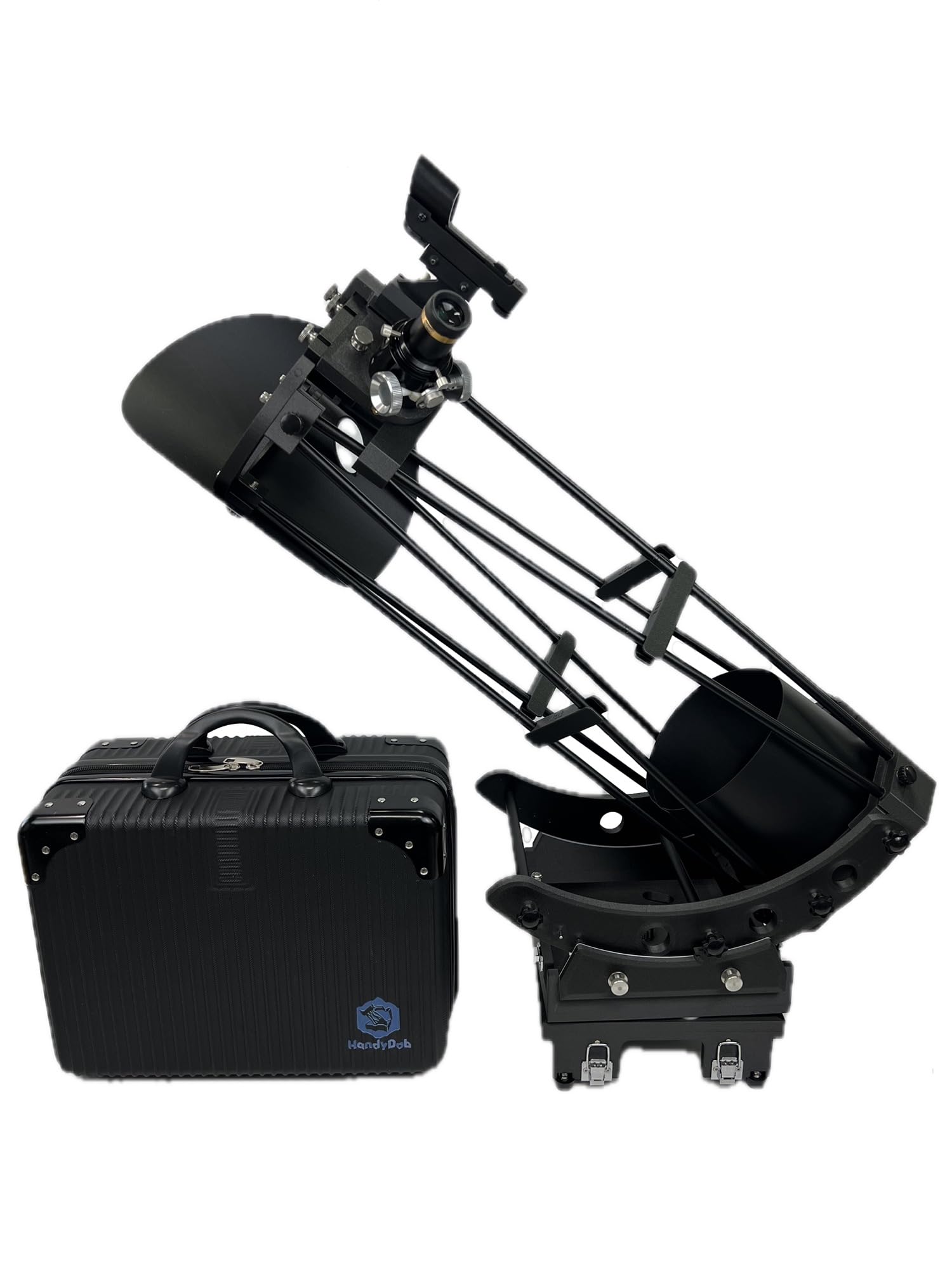 6 6" Dobsonian portatile ultra leggero con copertura luminosa e supporto per smartphone - Telescopio da viaggio compatto