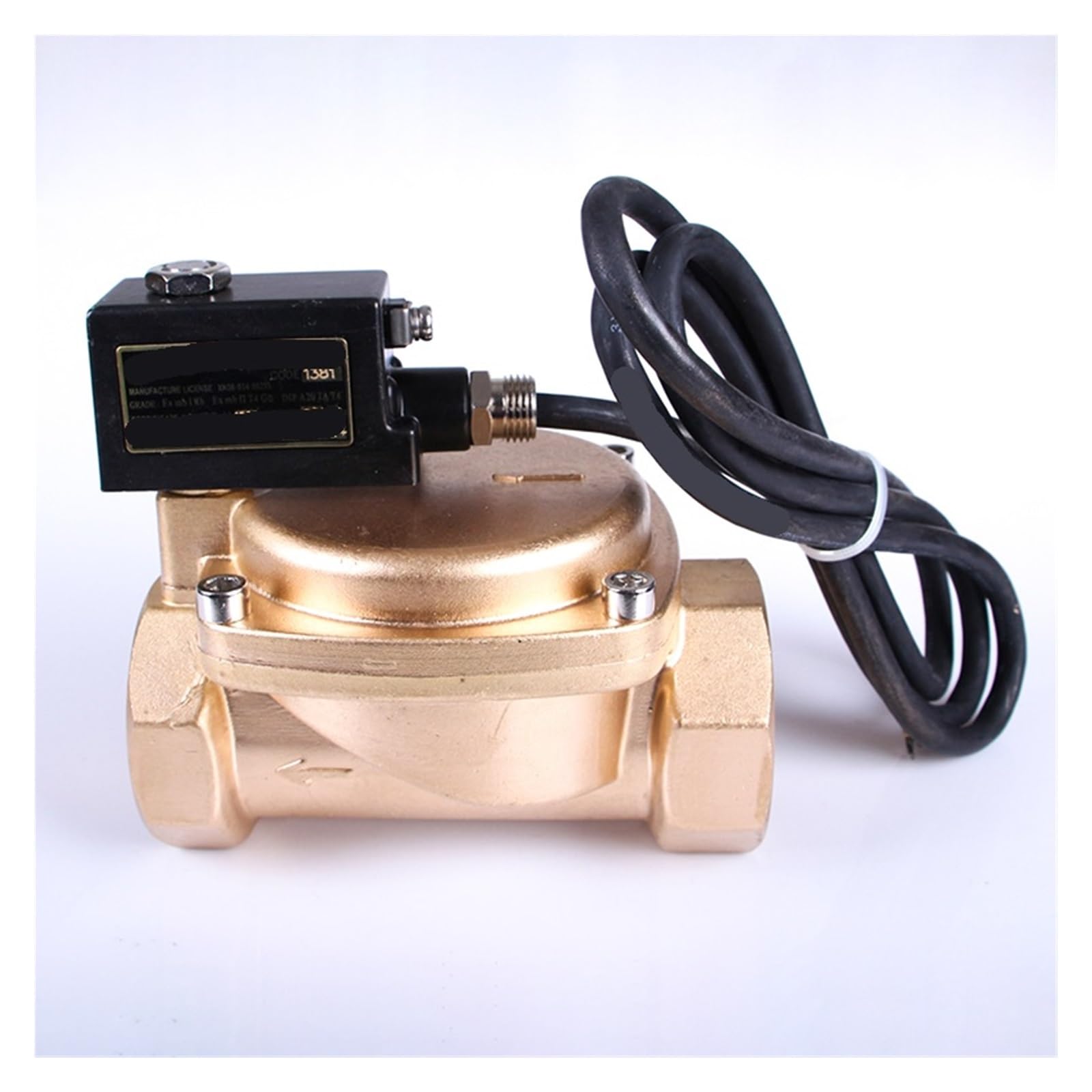 1PCS 2" 16kg Explosion-Proof Solenoid Valve Brass IP65 Normally Closed AC220V DC24V(AC220V)