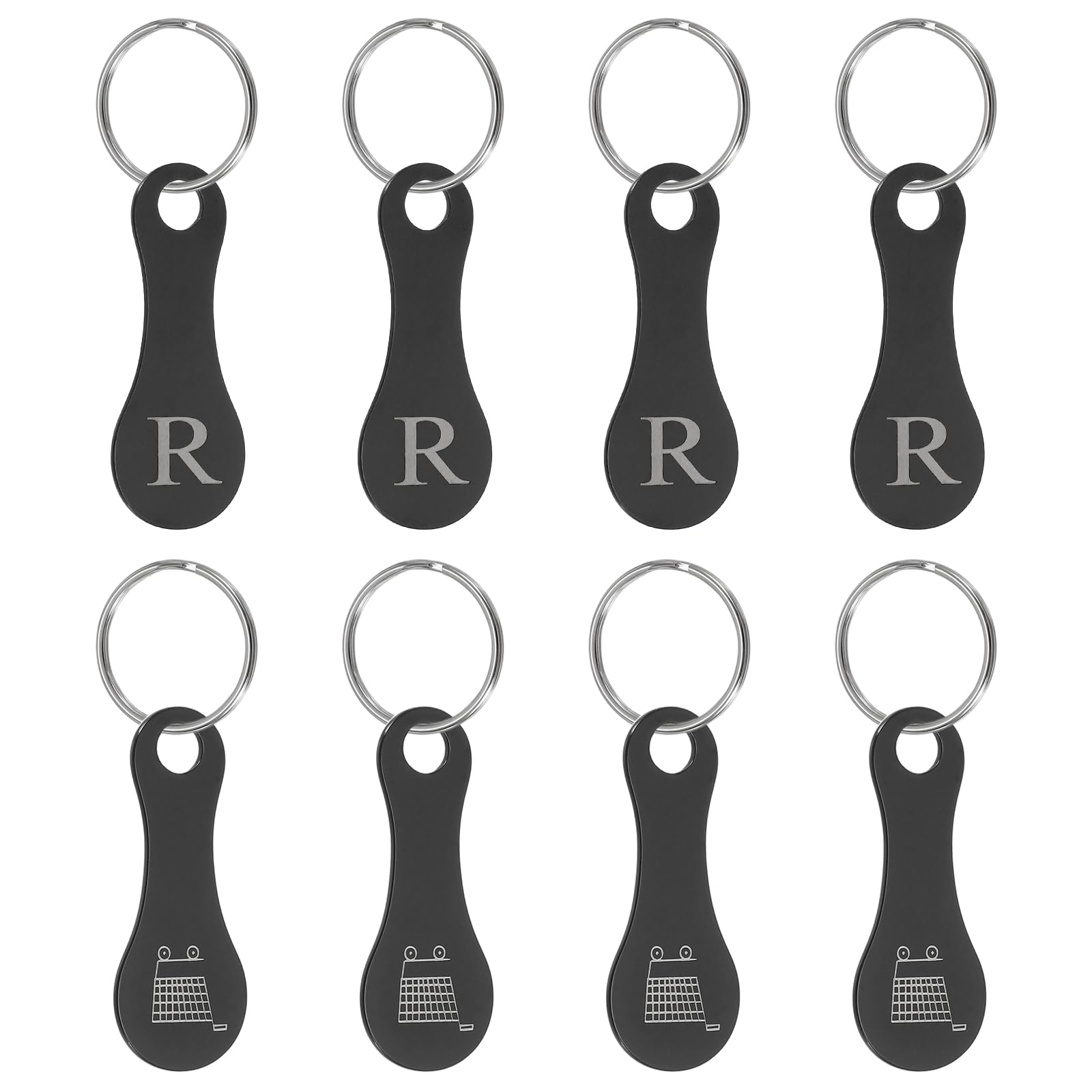 PATIKIL 8 Pcs Stainless Steel Shopping Trolley Token