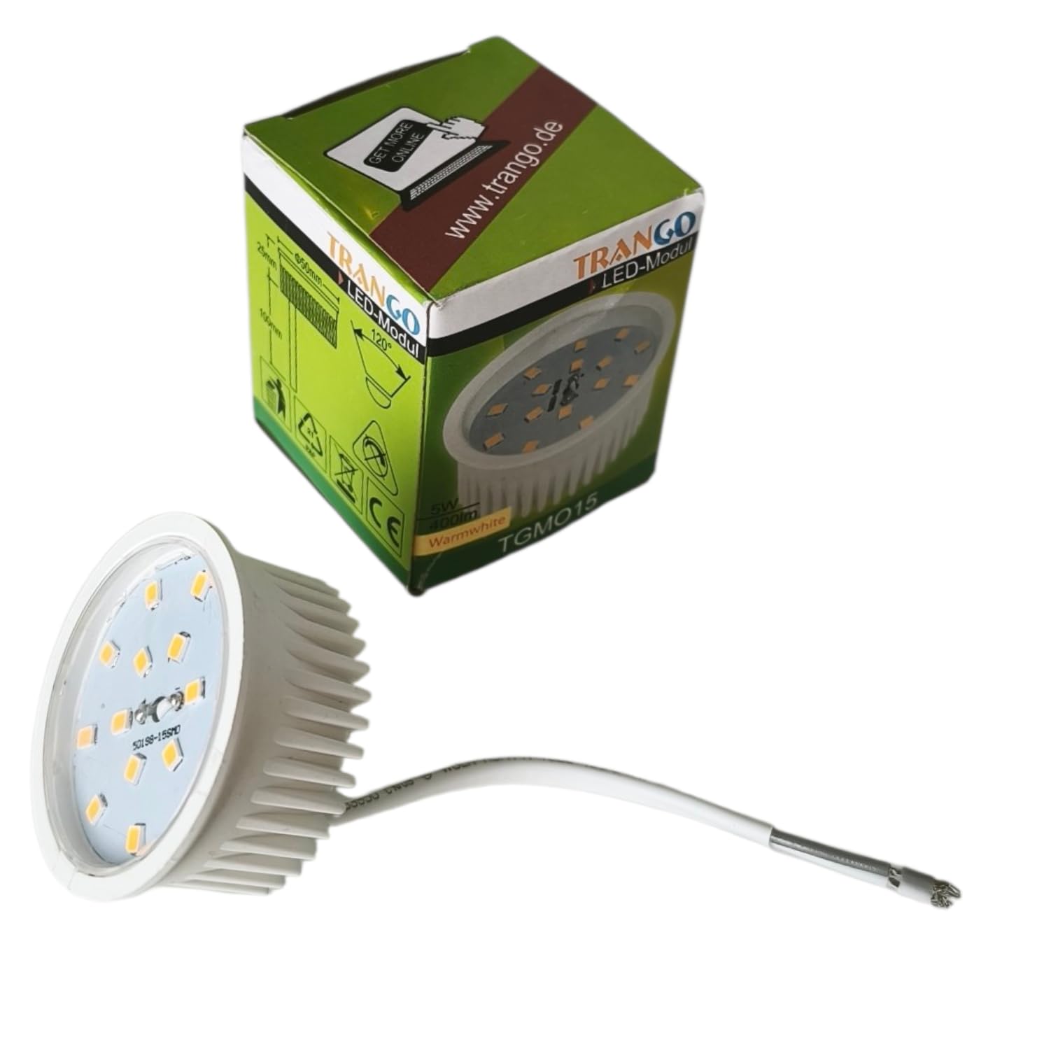 Trango 6er Set Einbaustrahler IP65 aus Edelstahl gebürstet 6729IP65-062MO inkl. 6x 5 Watt 3000K warmweiß Ultra Flach LED Modul für Bad, Dusche, Einbauspots, Deckenstrahler, Deckenlampe, Badleuchte