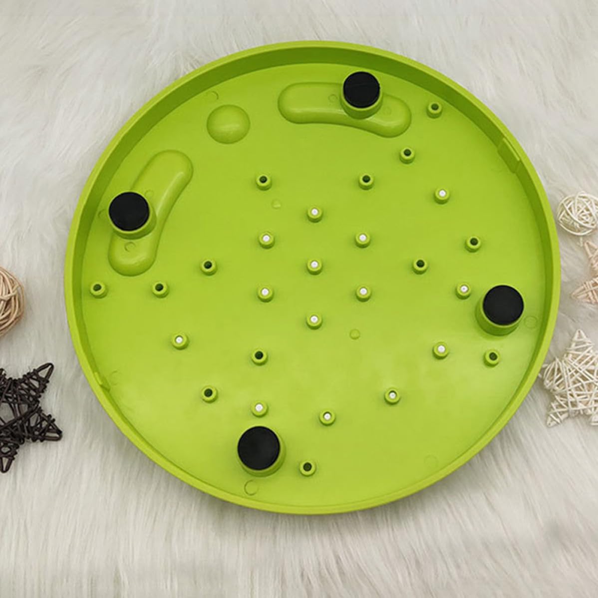 SOIMISS Alimentador Tipo Laberinto Juguete de Alimentación Lenta para Gatos Interactivo DIY, Abs, Verde, Fácil de Lavar, para Alimentación, para Gatos