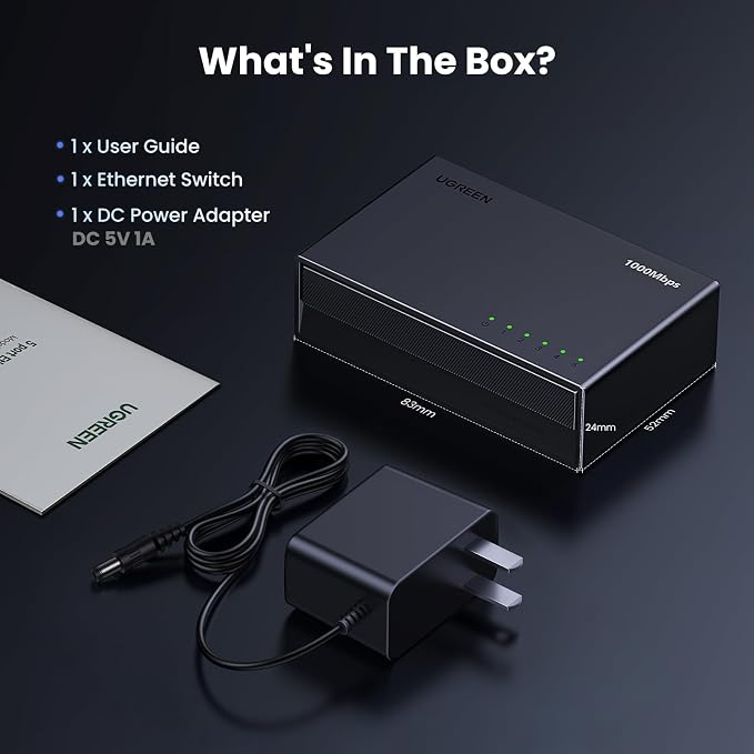 UGREEN Switch Ethernet Gigabit 5 Puertos miniatura 8